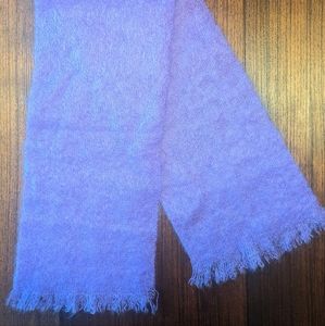 Purple mohair winter scarf